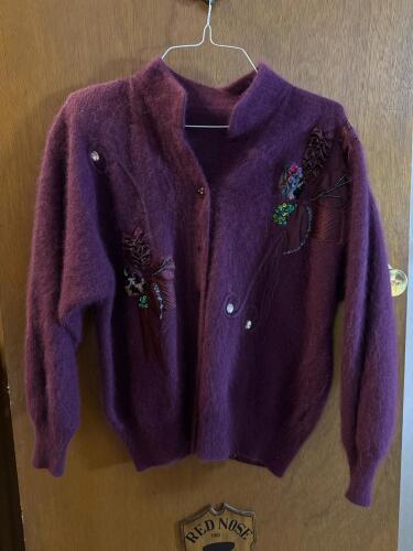 Purple Natural Fiber Cardigan