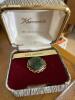 Krementz 14K Gold Overlay Jade Tie Tack