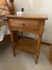 Wooden Nightstand With Drawer and Lower Shelf
