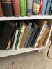 White Wood Bookcase with Books and Lamps - 6