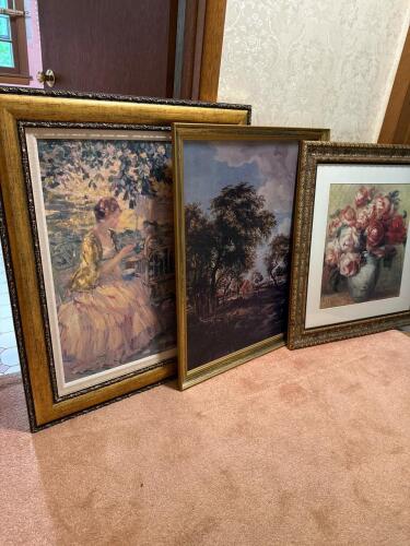 Framed Floral Still Life and Landscape Wall Art