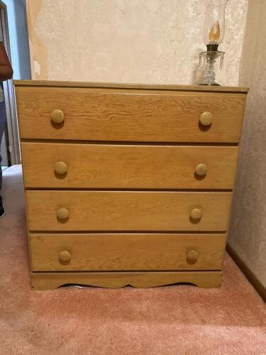 Aristo-Bilt Style Four-Drawer Wooden Dresser