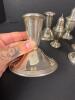 Sterling Silver Salt and Pepper Shakers with Candleholders - 8