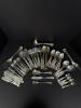 Ornate Silver-Plate Flatware and Serving Utensils Set