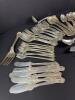 Ornate Silver-Plate Flatware and Serving Utensils Set - 3