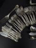 Ornate Silver-Plate Flatware and Serving Utensils Set - 4