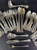 Ornate Silver-Plate Flatware and Serving Utensils Set - 8