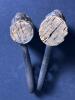 Pair of Antique Cast Iron Lion Figural Bottle Stoppers - 3