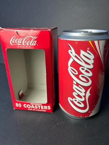 Coca-Cola Can Dispensable Beverage Coasters Collectible Set
