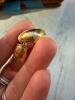14K Gold Chain Necklace and Pair of Modernist Earrings - 6