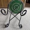Green Embossed Tile-Top Accent Table - 4