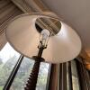Spiral Carved Table Lamp With Metal Tripod Base - 4