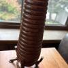 Spiral Carved Table Lamp With Metal Tripod Base - 5