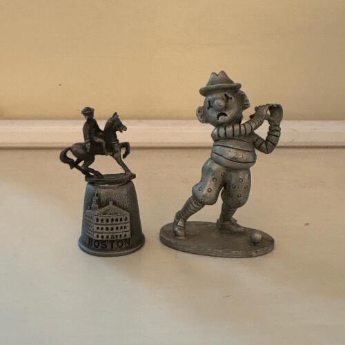Spoontiques Pewter Golfer and Boston Souvenir Thimble