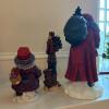 Three Santa Figurines with Woodland and Winter Scenes - 3