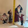 Three Santa Figurines with Woodland and Winter Scenes - 11