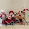 Annalee Christmas Santa and Mrs. Claus Dolls with Reindeer