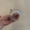 Two Candleholders and Candle Snuffer - Leaf and Glass Styles - 5