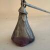 Two Candleholders and Candle Snuffer - Leaf and Glass Styles - 6