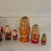 Santa and Floral Wooden Nesting Dolls - 3