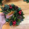 Artificial Tabletop Christmas Trees and Wreath Candle Rings - 2