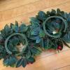 Artificial Tabletop Christmas Trees and Wreath Candle Rings - 3