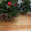 Artificial Tabletop Christmas Trees and Wreath Candle Rings - 5