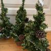 Artificial Tabletop Christmas Trees and Wreath Candle Rings - 6