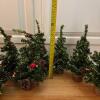 Artificial Tabletop Christmas Trees and Wreath Candle Rings - 8
