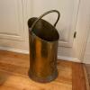 Brass-Tone Coal Scuttle with Swing Handle