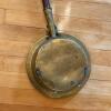 Brass-Tone Bed Warmer with Long Wooden Handle - 4