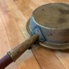 Brass-Tone Bed Warmer with Long Wooden Handle - 5