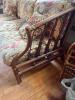 Rattan Sofa With Floral Upholstered Cushions - 3