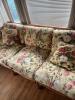 Rattan Sofa With Floral Upholstered Cushions - 4