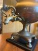 Antique-Style Brass Samovar Table Lamp with Square Shade - 3