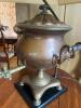 Antique-Style Brass Samovar Table Lamp with Square Shade - 8