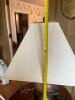 Antique-Style Brass Samovar Table Lamp with Square Shade - 11