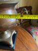 Antique-Style Brass Samovar Table Lamp with Square Shade - 12