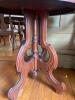 Round Victorian-Style Wooden Side Table - 2