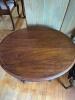 Round Victorian-Style Wooden Side Table - 4