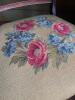 Carved Wood Armchair With Needlepoint Upholstered Seat - 2