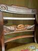 Carved Wood Armchair With Needlepoint Upholstered Seat - 3