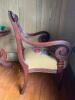 Carved Wood Armchair With Needlepoint Upholstered Seat - 4