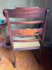 Carved Wood Armchair With Needlepoint Upholstered Seat - 5