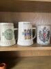 Trio of Assorted Beer Steins