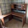 MCM L-Shaped Desk With Hutch