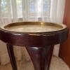 Round Brass Tray-Top Accent Table - 6