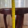 Round Brass Tray-Top Accent Table - 8