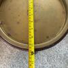 Round Brass Tray-Top Accent Table - 9