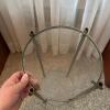 Glass and Metal Two-Tier Round Side Table - 2